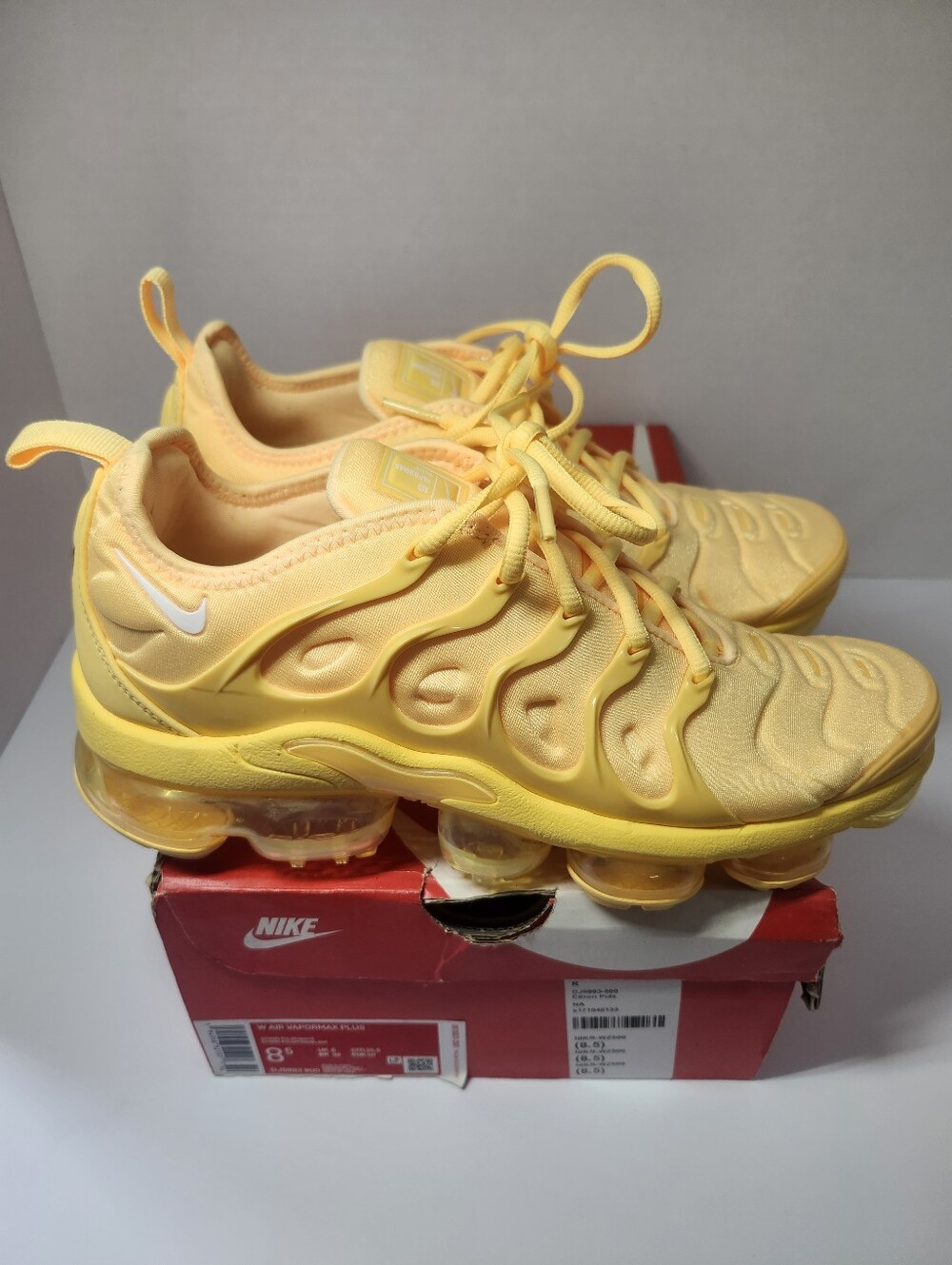 Nike Yellow Air VaporMax Plus Sneakers - Picture 3 of 10